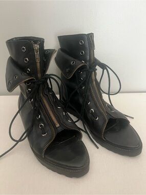 Vintage Alexander Wang Mirte Laced Zip Flat Boot (others selling for $300+)
